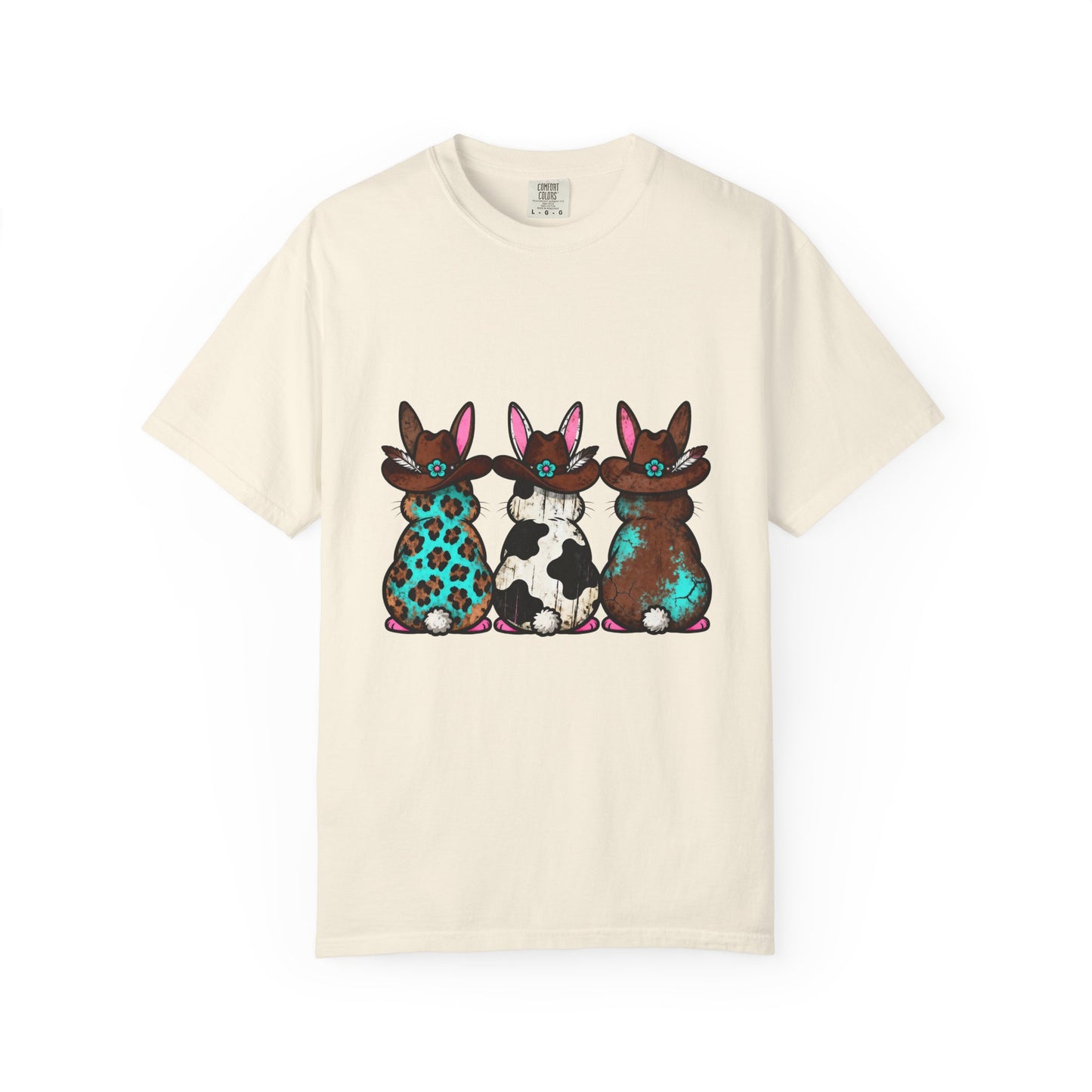 Three Patterned Bunnies T-Shirt | Cute Trio Bunny Illustration