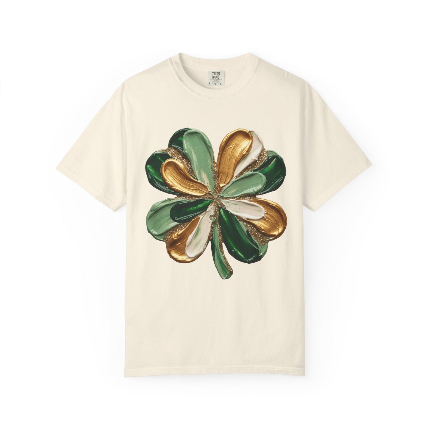 Gold and Green Four-Leaf Clover T-Shirt | St. Patrick's Day Lucky Tee