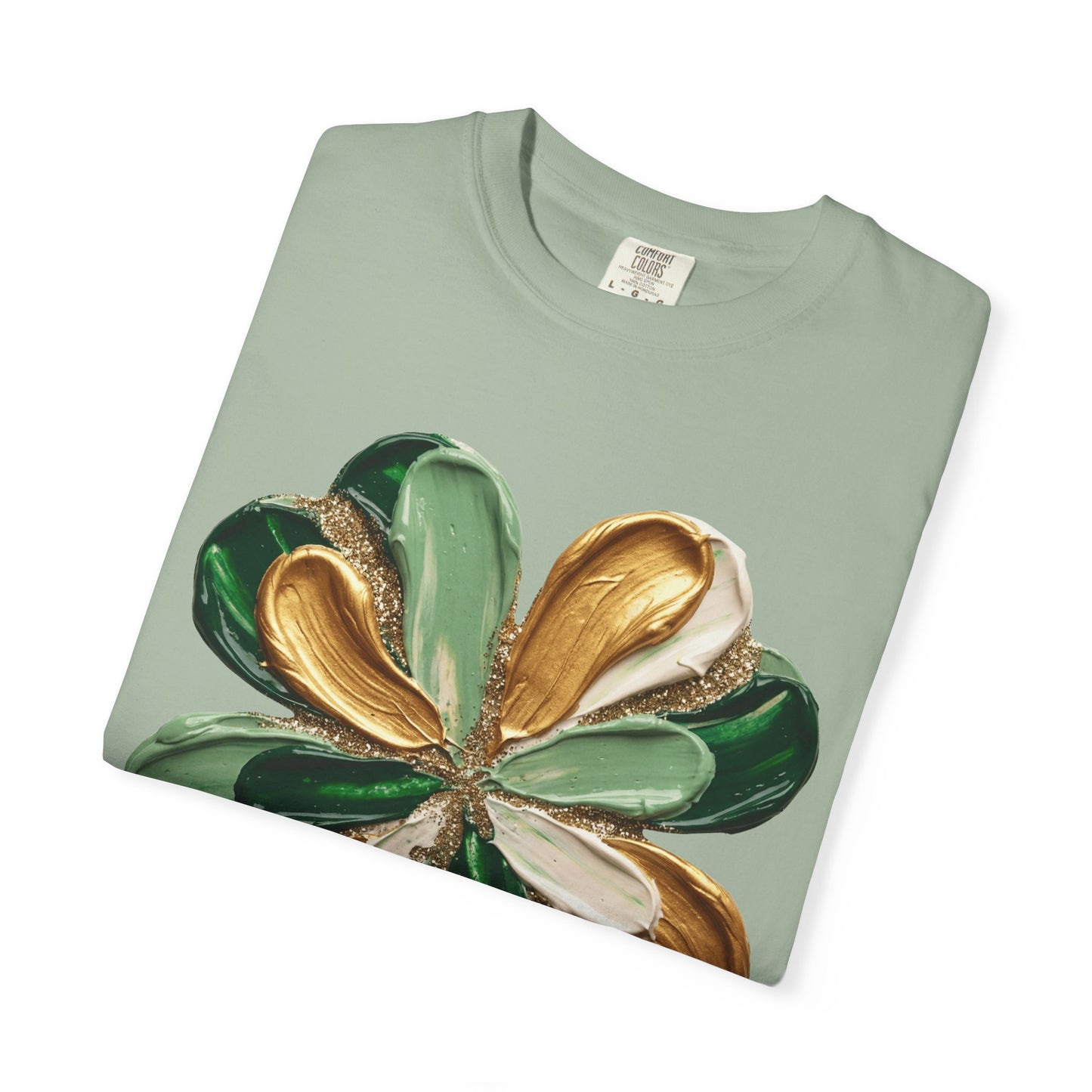 Gold and Green Four-Leaf Clover T-Shirt | St. Patrick's Day Lucky Tee