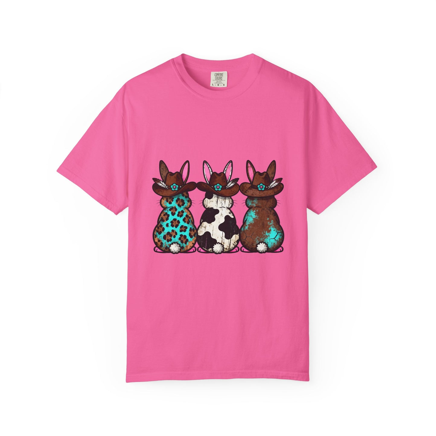 Three Patterned Bunnies T-Shirt | Cute Trio Bunny Illustration