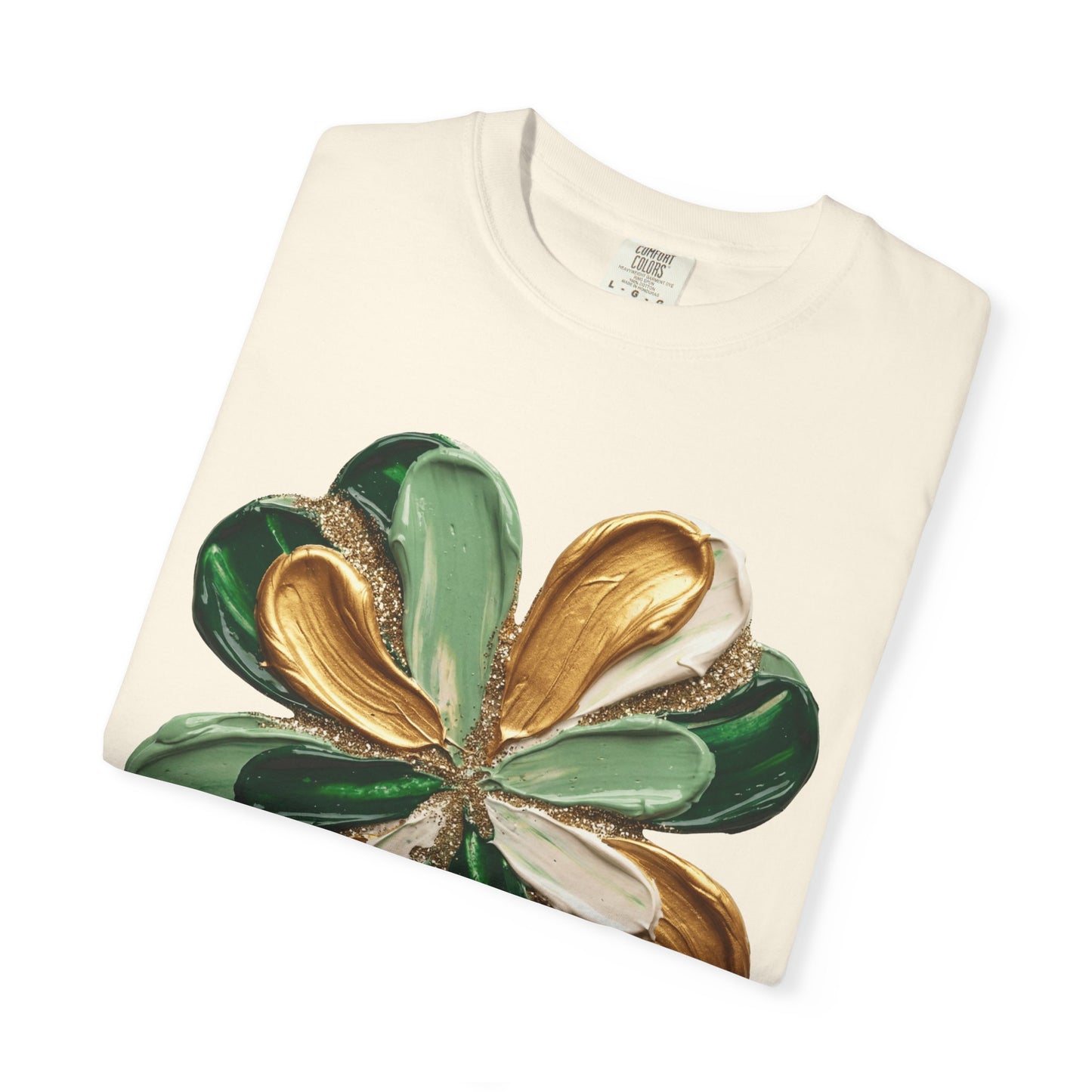 Gold and Green Four-Leaf Clover T-Shirt | St. Patrick's Day Lucky Tee