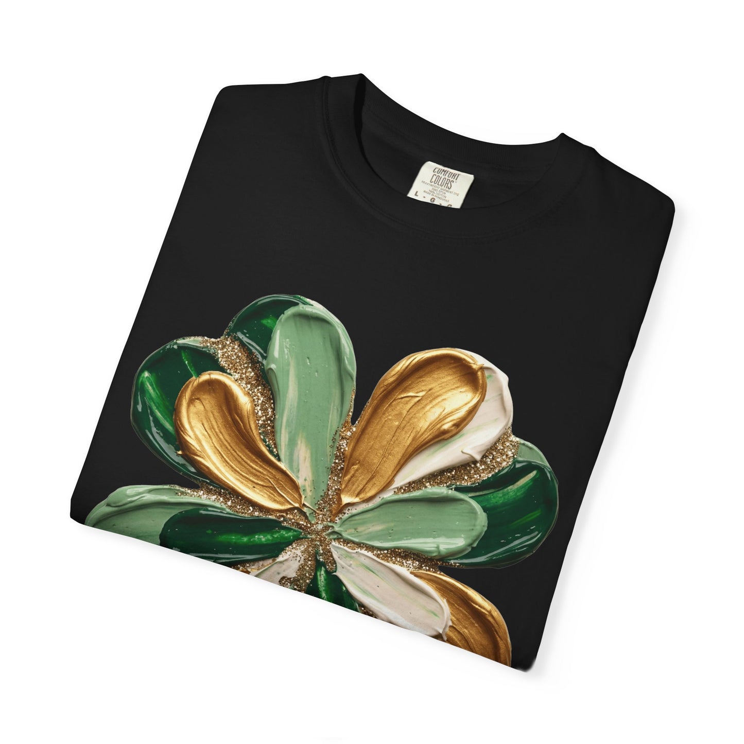 Gold and Green Four-Leaf Clover T-Shirt | St. Patrick's Day Lucky Tee