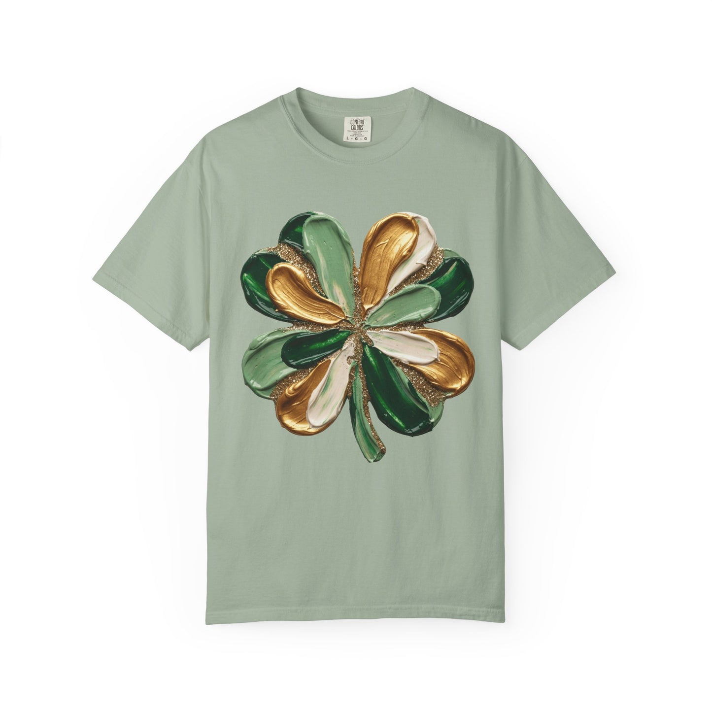 Gold and Green Four-Leaf Clover T-Shirt | St. Patrick's Day Lucky Tee