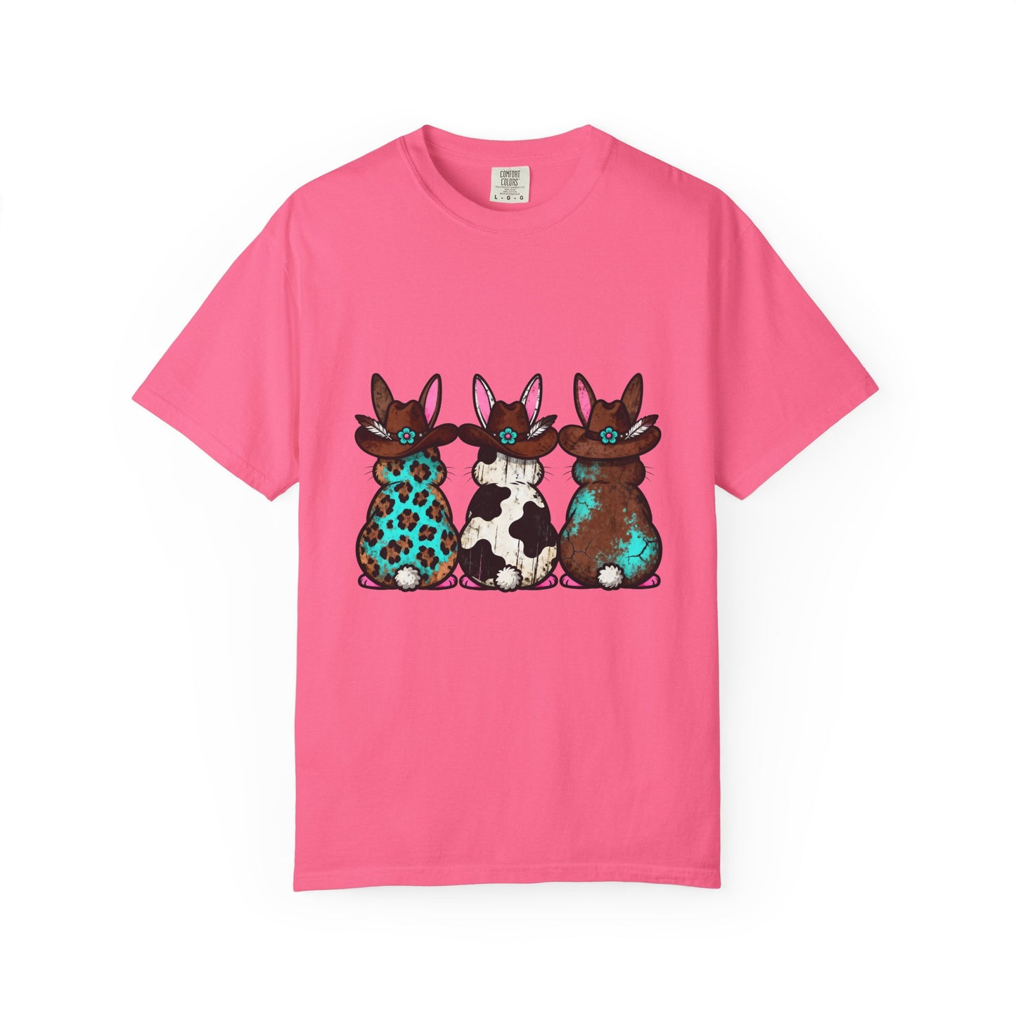 Three Patterned Bunnies T-Shirt | Cute Trio Bunny Illustration