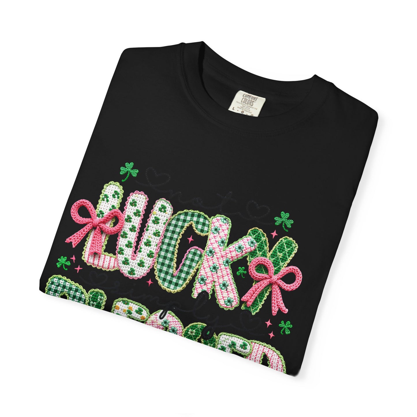 Not Lucky Simply Blessed Shirt | Christian St Patrick Day Tee ,Coquette  Pink  Bow Clover Plaid Ribbon Top, Romans 4:7-8 Faith Shirt
