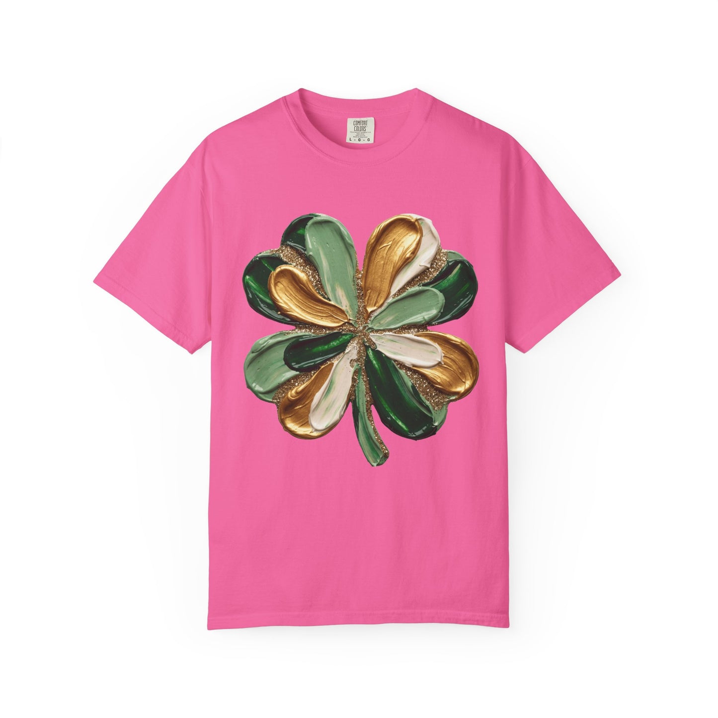 Gold and Green Four-Leaf Clover T-Shirt | St. Patrick's Day Lucky Tee