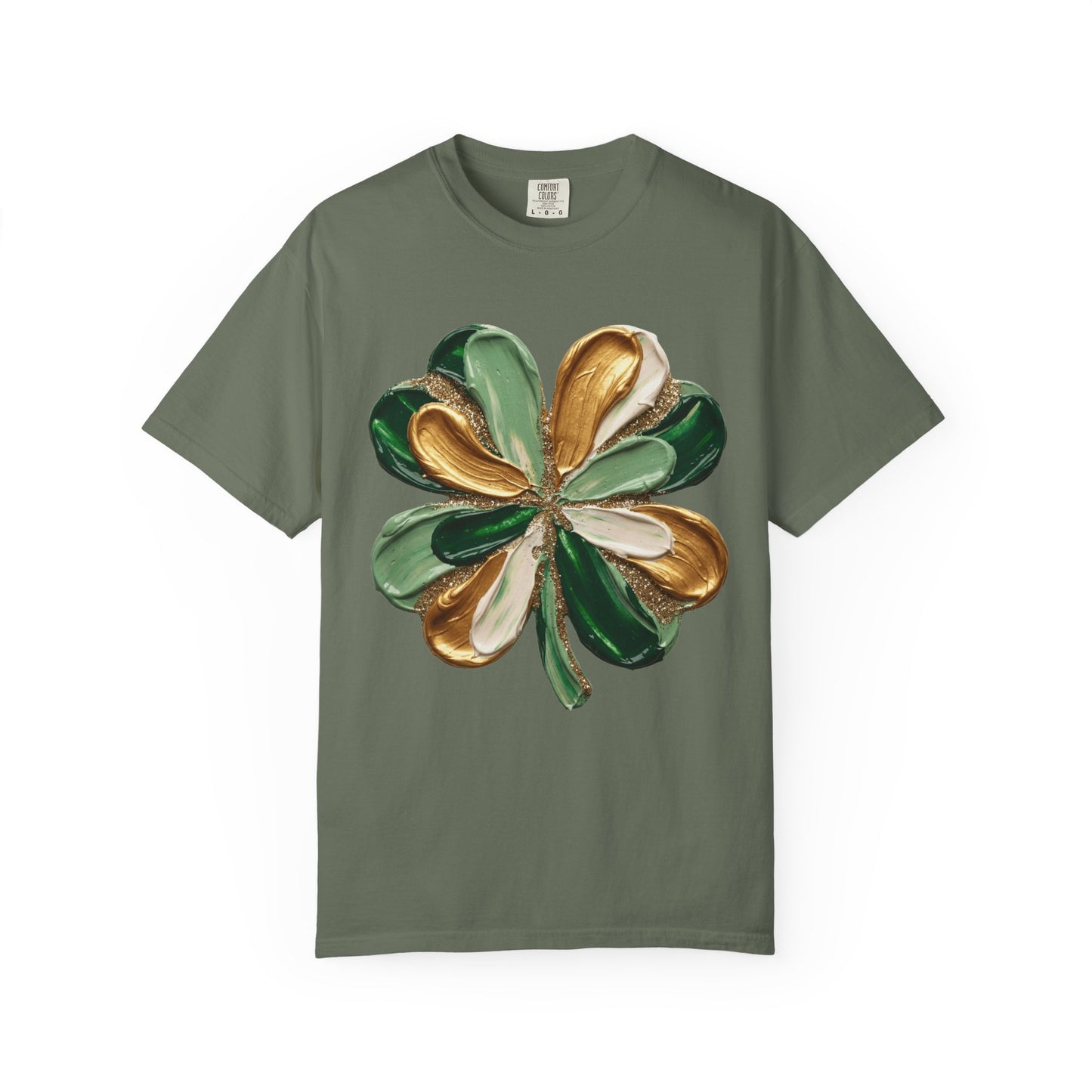 Gold and Green Four-Leaf Clover T-Shirt | St. Patrick's Day Lucky Tee