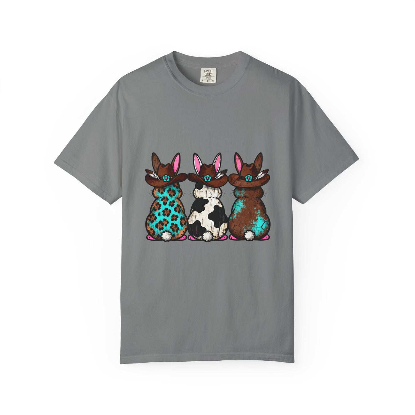 Three Patterned Bunnies T-Shirt | Cute Trio Bunny Illustration