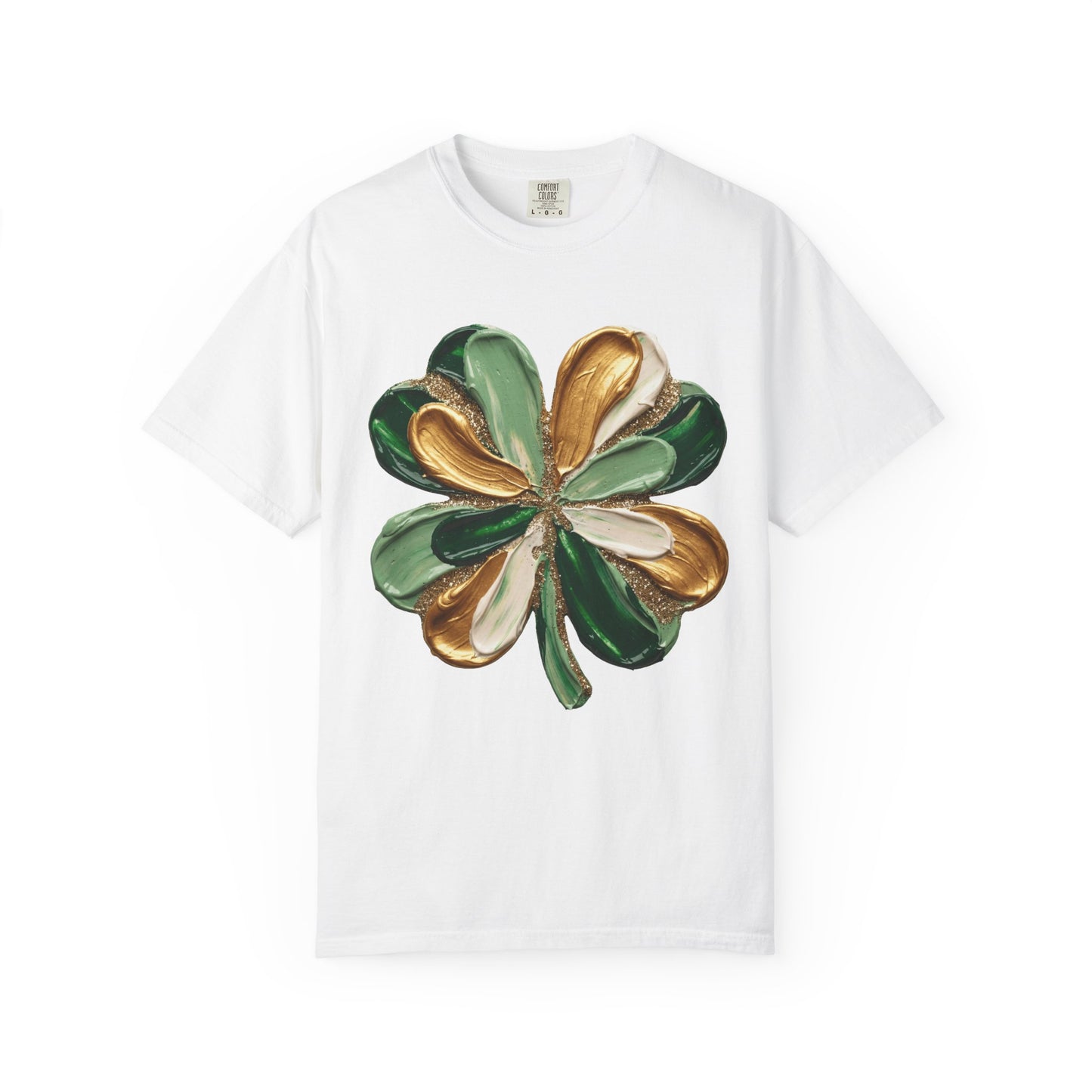 Gold and Green Four-Leaf Clover T-Shirt | St. Patrick's Day Lucky Tee