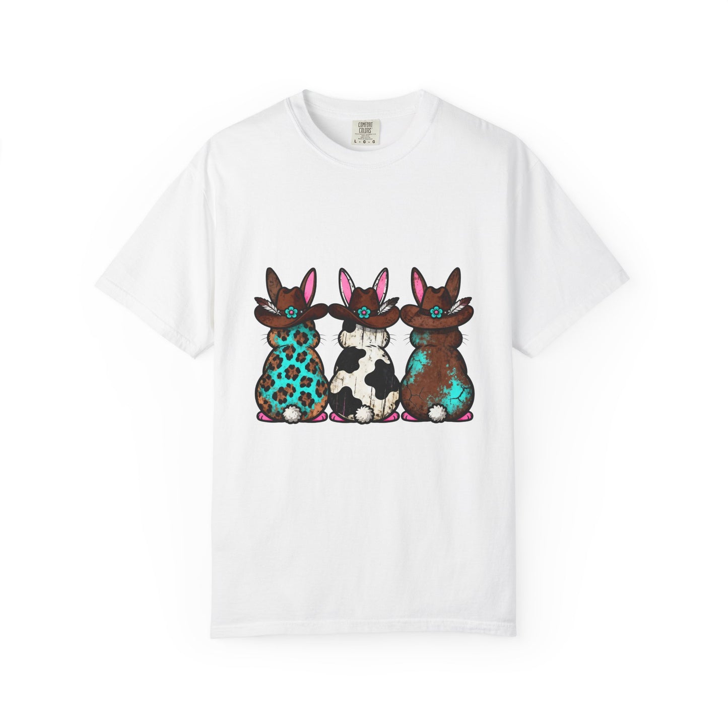Three Patterned Bunnies T-Shirt | Cute Trio Bunny Illustration