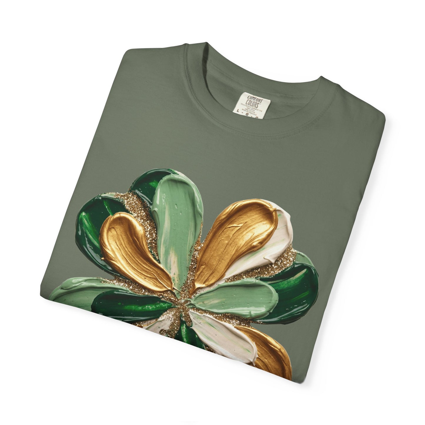 Gold and Green Four-Leaf Clover T-Shirt | St. Patrick's Day Lucky Tee