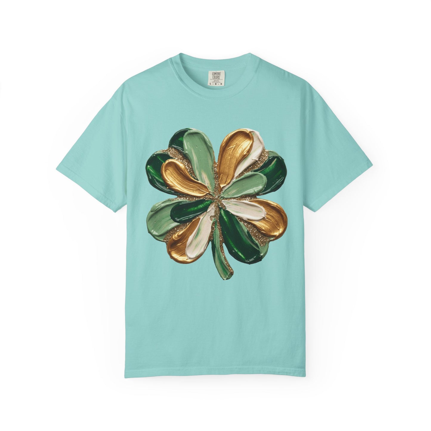 Gold and Green Four-Leaf Clover T-Shirt | St. Patrick's Day Lucky Tee