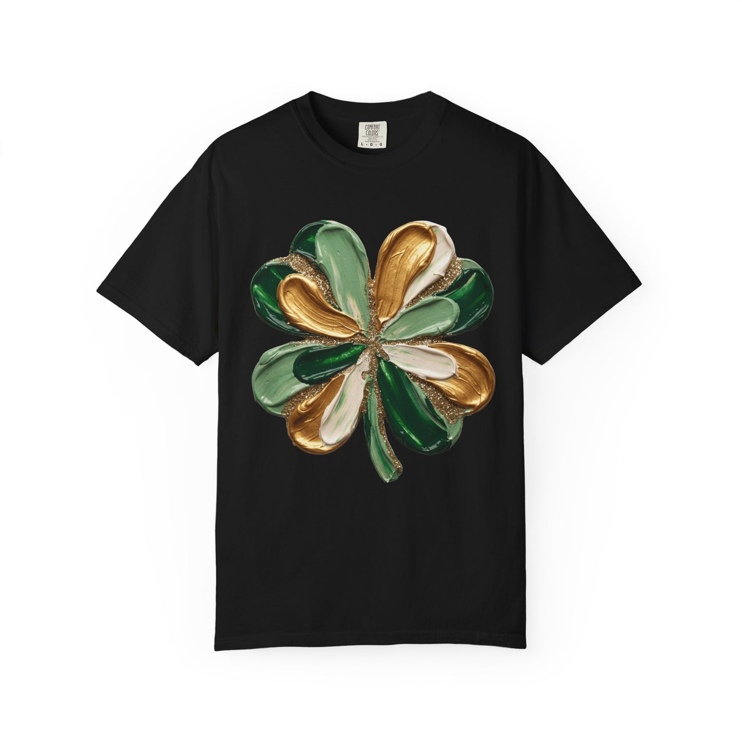 Gold and Green Four-Leaf Clover T-Shirt | St. Patrick's Day Lucky Tee