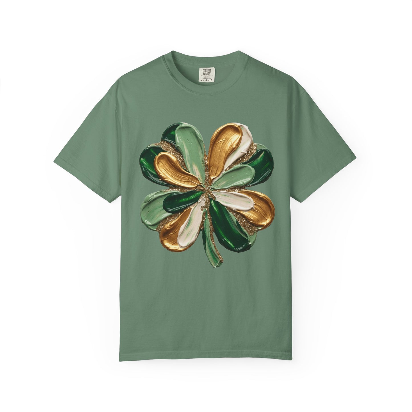 Gold and Green Four-Leaf Clover T-Shirt | St. Patrick's Day Lucky Tee